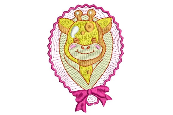 A Designer's Review of the Baby Giraffe Pink Embroidery File