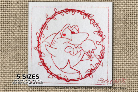 An Embroidery Designer's Review of Baby Shark Eating Ice Cream