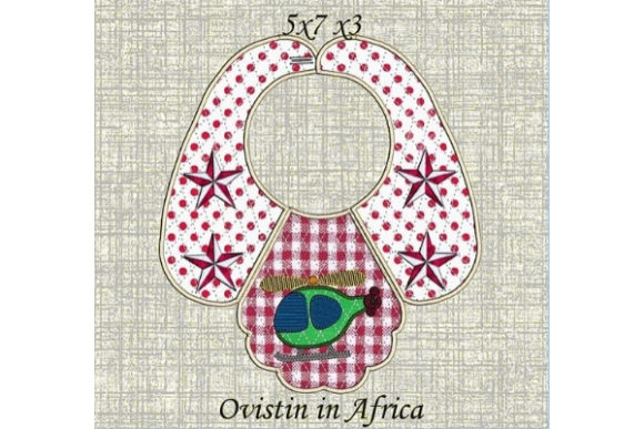 Design Review: Cute Helicopter Baby Bib for Small Hoops