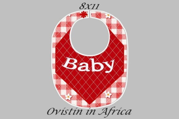 Designing with the Baby Red Gingham Bib Embroidery File