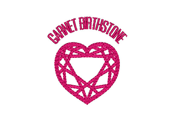 Garnet Birthstone Faceted Heart: A January Jewel for Holiday Crafting
