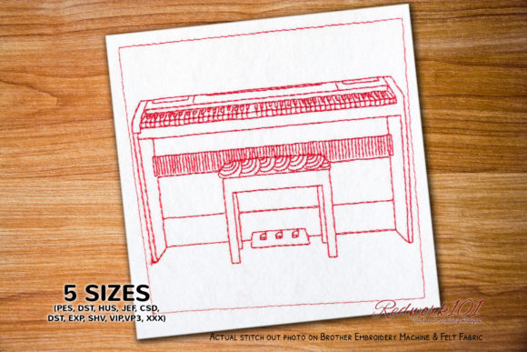 Studio-Piano Embroidery Design Review for Business Merchandise